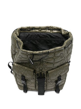 Ganni Quilted Flap-Pocket Backpack - Green