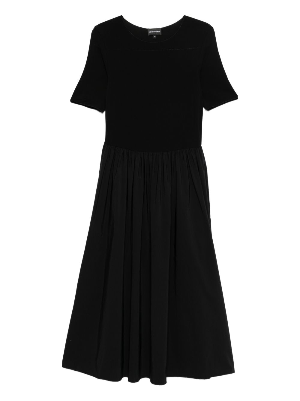 Emporio Armani Midi Viscose Dress Black