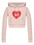 Diesel Heart Print Cotton Hoodie Powder