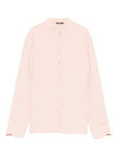Emporio Armani Crepe Shirt with Minimalist Cut Powder powder