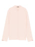 Emporio Armani Crepe Shirt with Minimalist Cut Powder powder