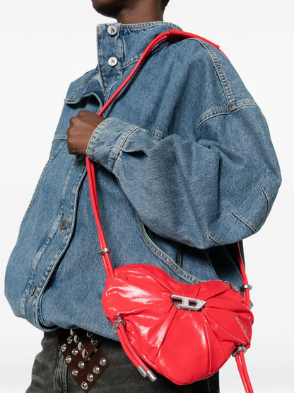 Diesel Scrunch-D Heart Shoulder Bag Red