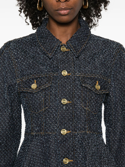 Ganni Denim Jacket Organic Cotton Blue