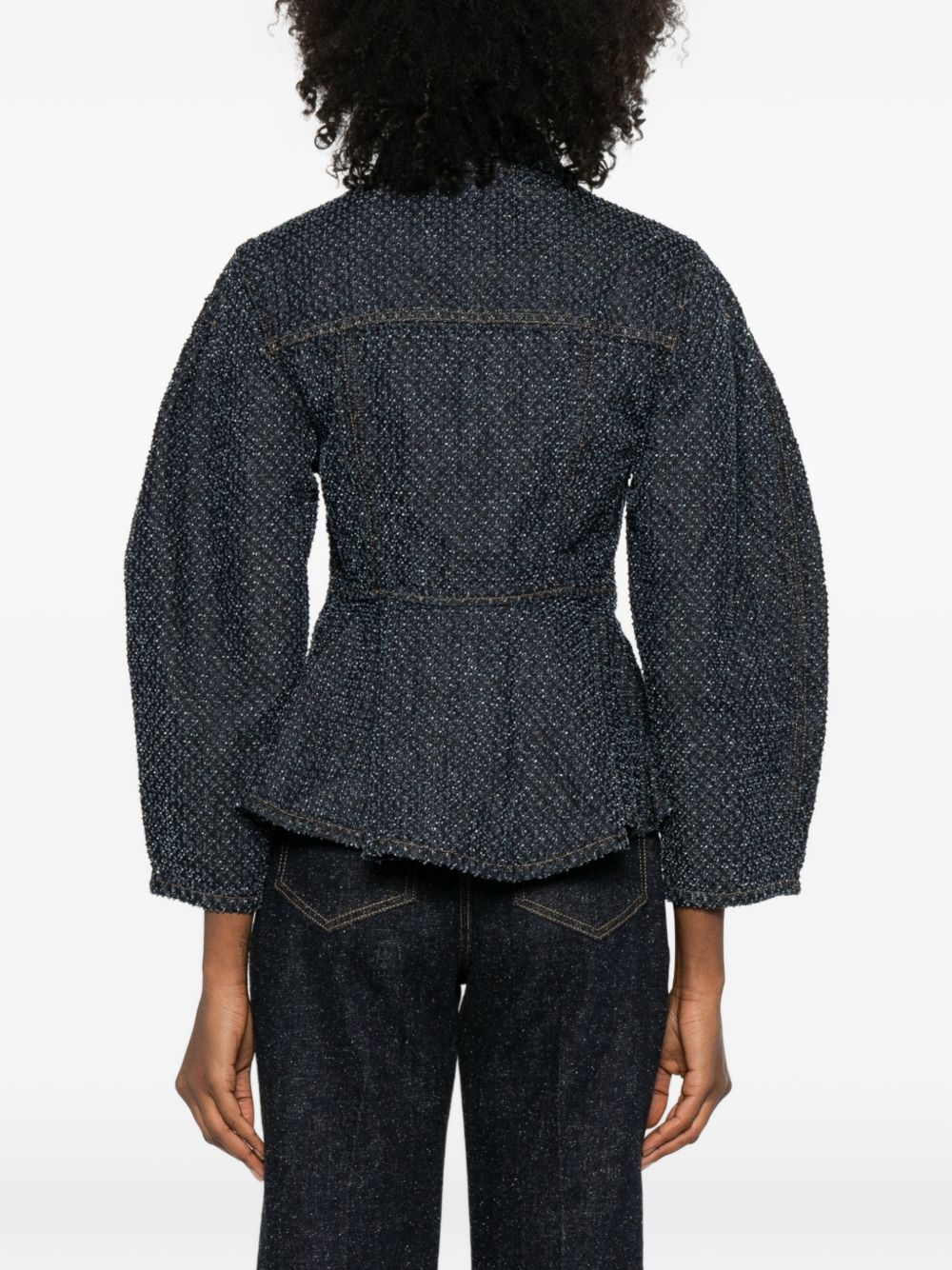 Ganni Denim Jacket Organic Cotton Blue