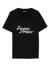 Emporio Armani Logo Cotton T-Shirt Black
