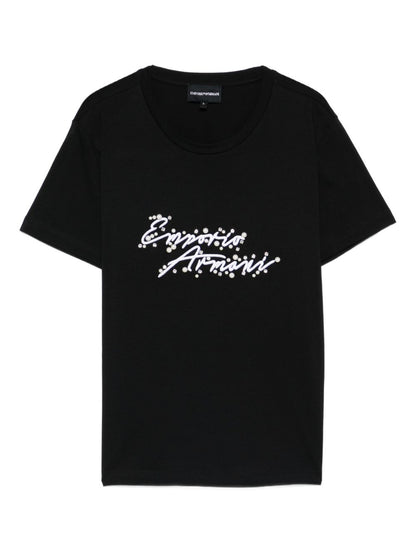 Emporio Armani Logo Cotton T-Shirt Black