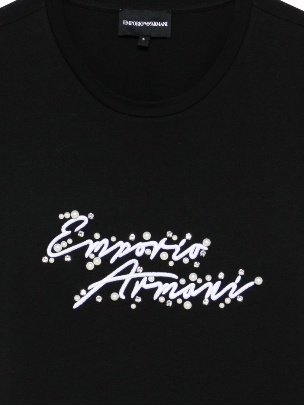 Emporio Armani Logo Cotton T-Shirt Black