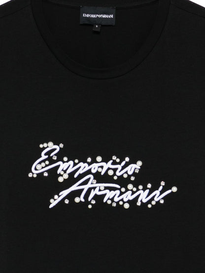 Emporio Armani Logo Cotton T-Shirt Black