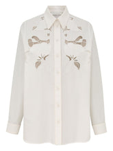 Zimmermann Floral Embroidered Cotton Shirt Ivory