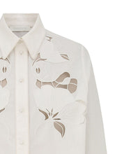 Zimmermann Floral Embroidered Cotton Shirt Ivory