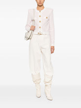 Balmain Tweed Knit Cardigan Pink