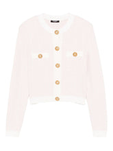 Balmain Tweed Knit Cardigan Pink