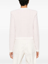 Balmain Tweed Knit Cardigan Pink