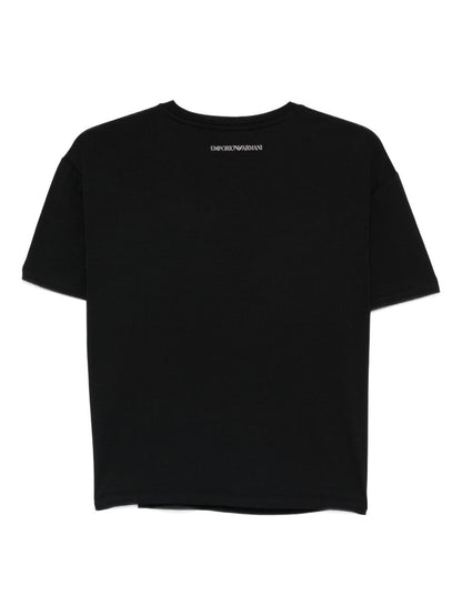 Emporio Armani Logo Cotton T-Shirt Black