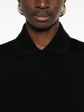 Saint Laurent Cotton Polo Mini Dress Black