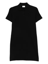 Saint Laurent Cotton Polo Mini Dress Black
