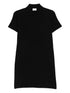 Saint Laurent Cotton Polo Mini Dress Black