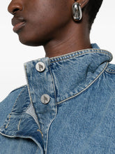The Attico Denim Cotton Jacket Clear Blue