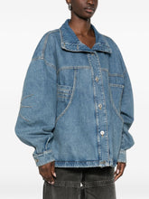 The Attico Denim Cotton Jacket Clear Blue
