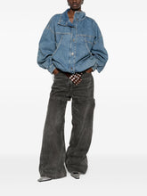The Attico Denim Cotton Jacket Clear Blue