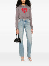 Diesel Heart Cotton Hoodie Grey