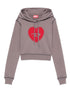 Diesel Heart Cotton Hoodie Grey