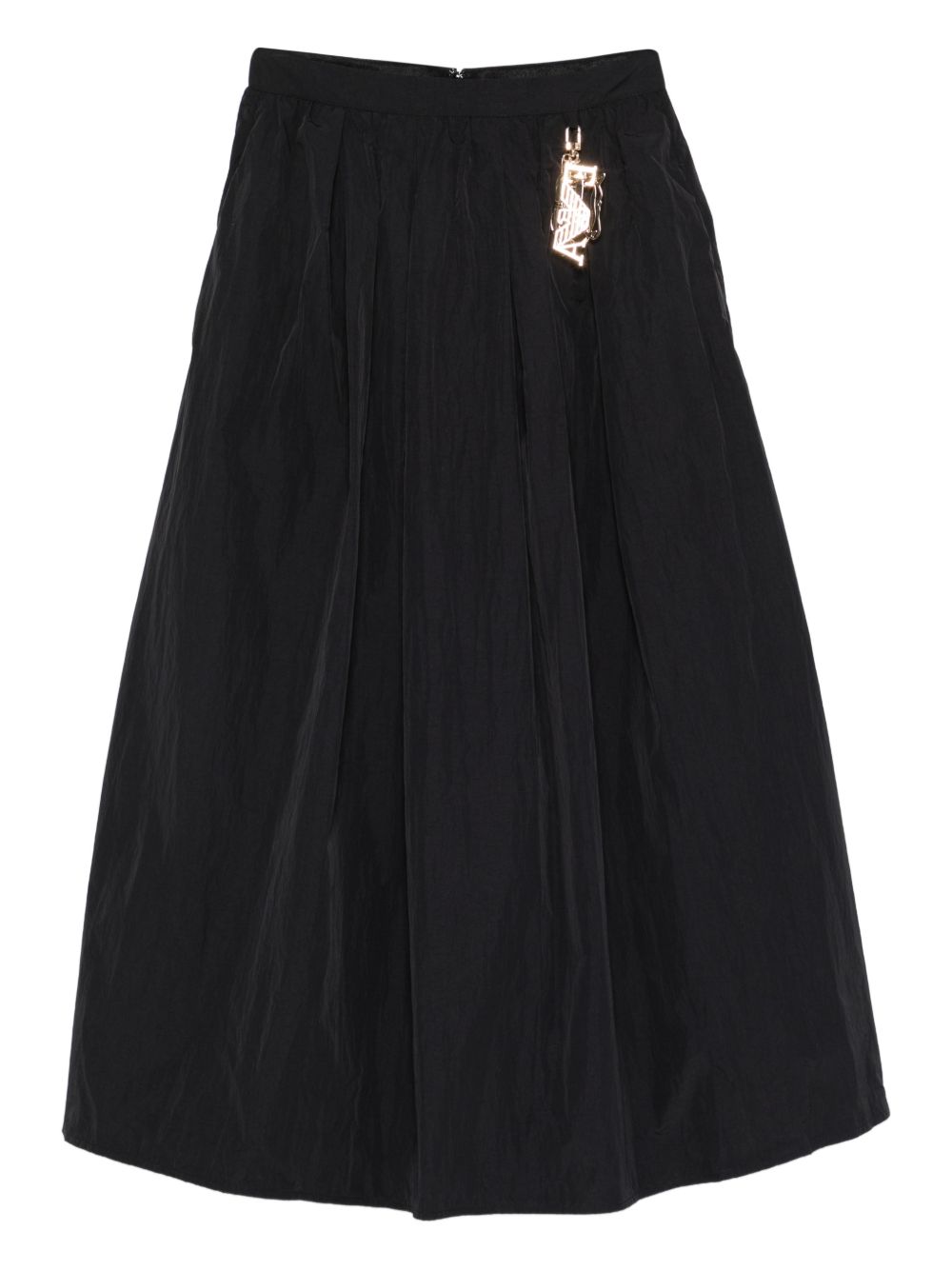 emporio armani long nylon skirt black