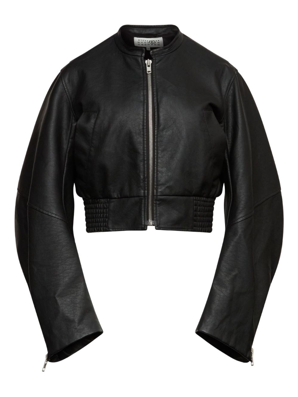MM6 Maison Margiela Leather Effect Bomber Jacket Black