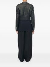 MM6 Maison Margiela Leather Effect Bomber Jacket Black