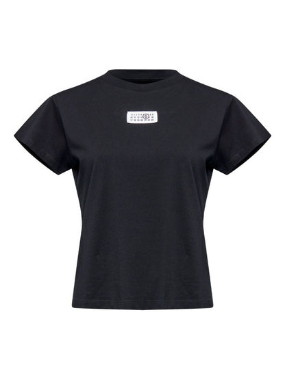 MM6 Maison Margiela Logo cotton t-shirt BLACK