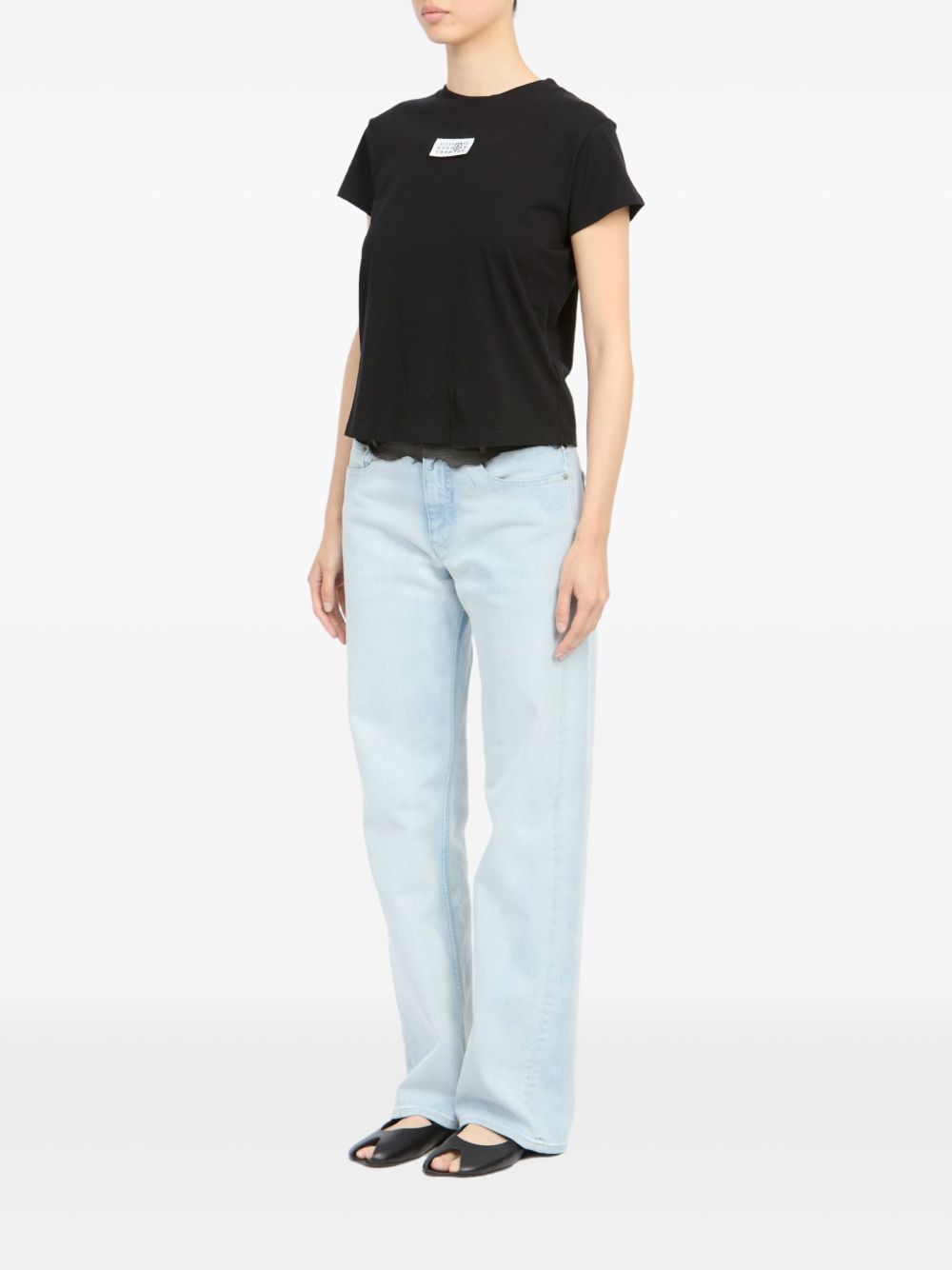 MM6 Maison Margiela Logo cotton t-shirt BLACK