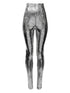 MM6 Maison Margiela High-Waisted Sequin Leggings Silver