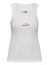 MM6 Maison Margiela Ribbed Logo Cotton Tank White white