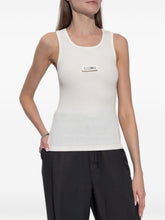 MM6 Maison Margiela Ribbed Logo Cotton Tank White white