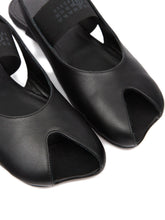 MM6 Maison Margiela Flat Slingback Leather Ballets Black