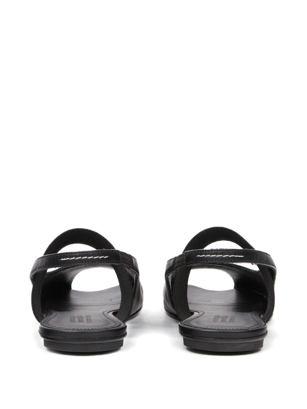 MM6 Maison Margiela Flat Slingback Leather Ballets Black
