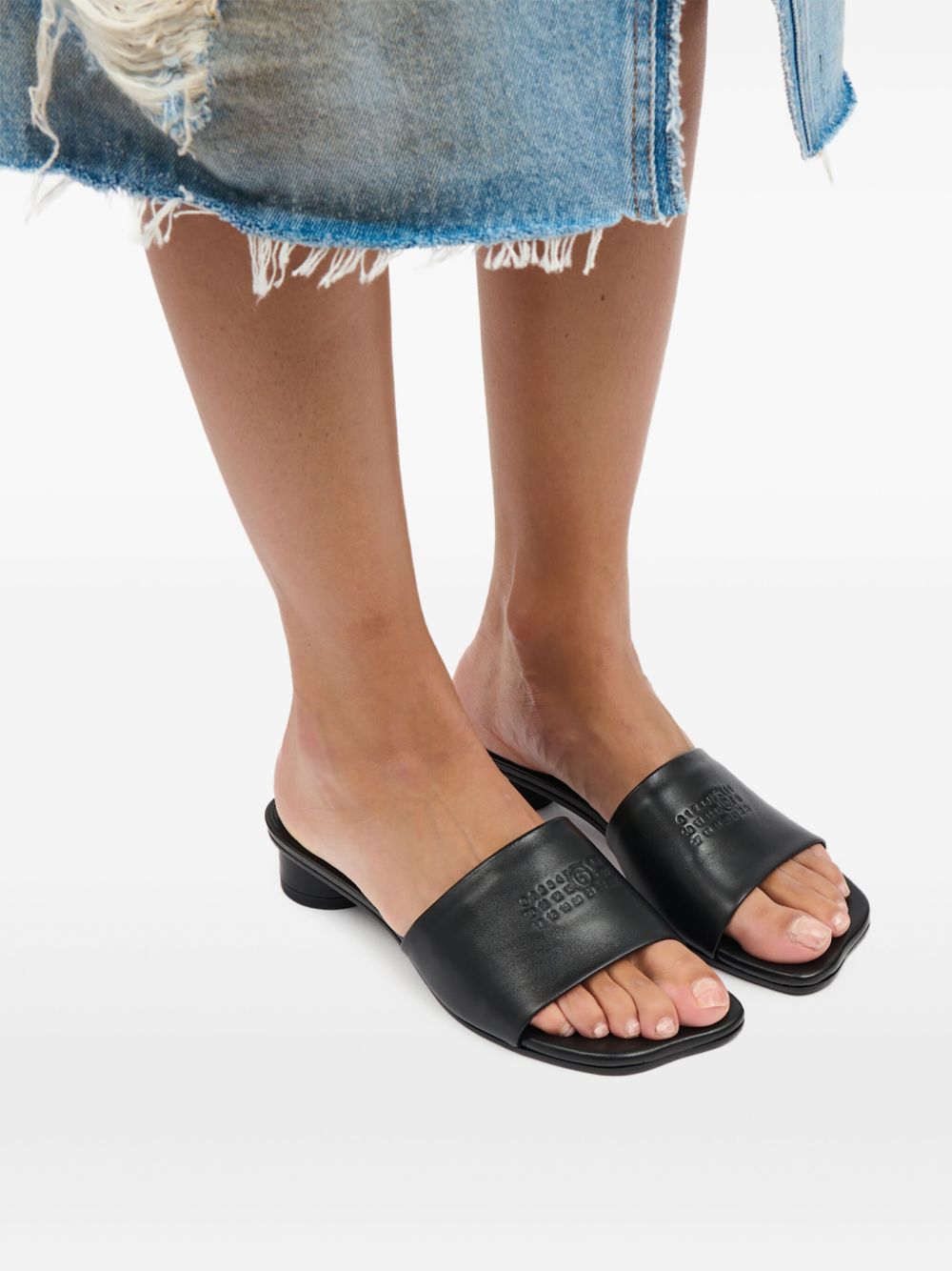 MM6 Maison Margiela Anatomic sandals. BLACK