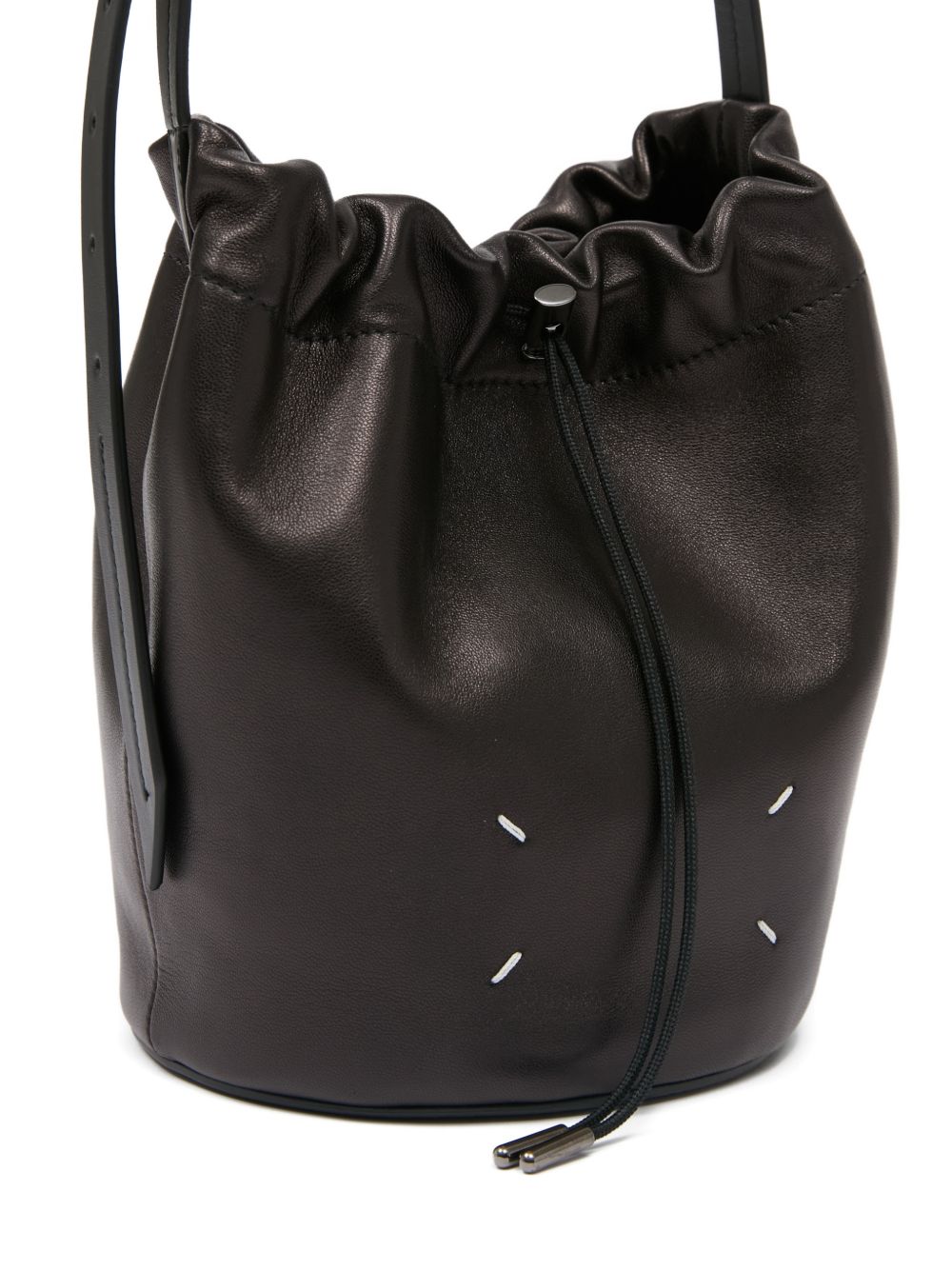 Maison Margiela Lambskin Drawstring Clutch Black