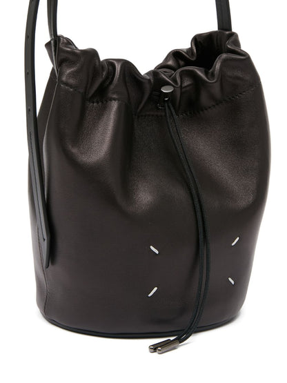 Maison Margiela Lambskin Drawstring Clutch Black