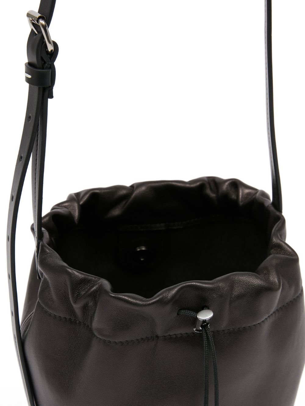 Maison Margiela Lambskin Drawstring Clutch Black