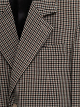 Balenciaga Check Print Tie Detail Jacket Khaki khaki
