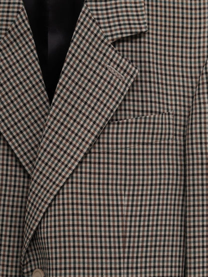 Balenciaga Check Print Tie Detail Jacket Khaki khaki