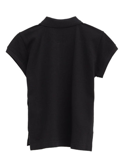 Balenciaga Cotton Button Polo Shirt Black black