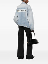 Balenciaga Denim Button Jacket Clear Blue clear blue