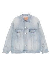 Balenciaga Denim Button Jacket Clear Blue clear blue