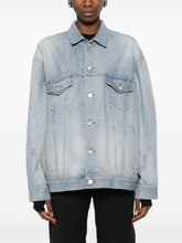 Balenciaga Denim Button Jacket Clear Blue clear blue