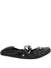 Balenciaga Flat Lamb Leather Ballets Black