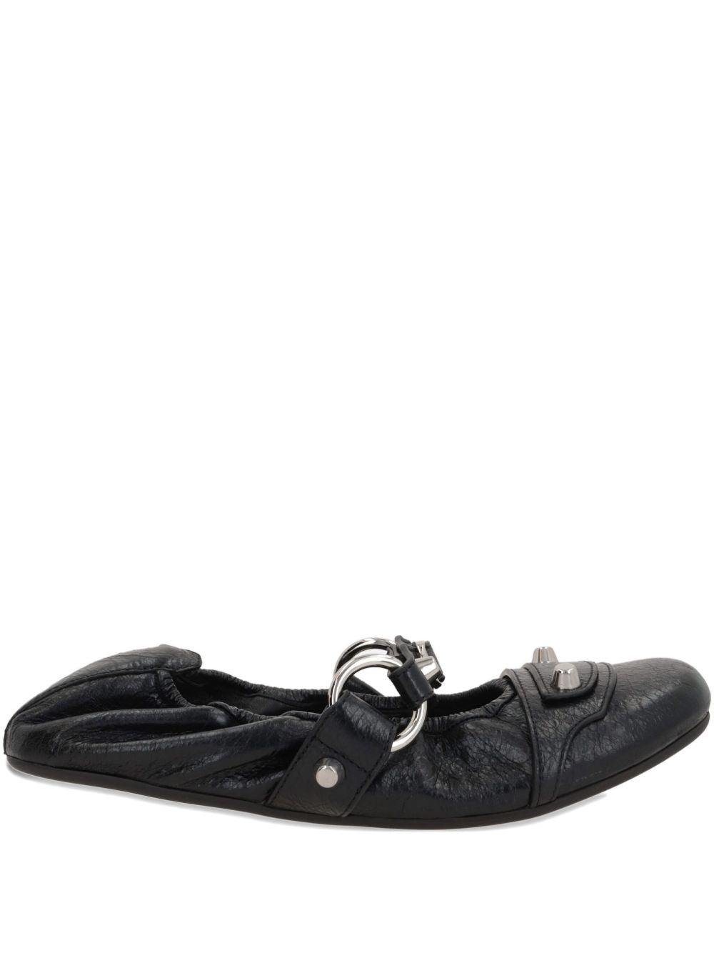 Balenciaga Flat Lamb Leather Ballets Black