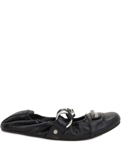 Balenciaga Flat Lamb Leather Ballets Black