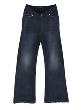 Balenciaga Regular Fit Frayed Jeans Blue